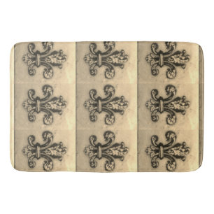 Vintage Fleur de Lis Fransk inspirerade badmattan Badrumsmatta
