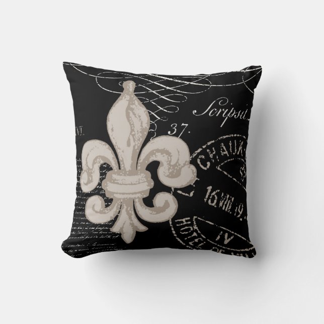Vintage Fleur de Lis… kudder Kudde (Framsida)