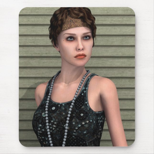 Vintage flicka musmatta (Framsidan)