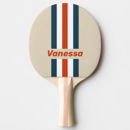 Vintage Flight Deck Pin Streckad med namn Pingisracket