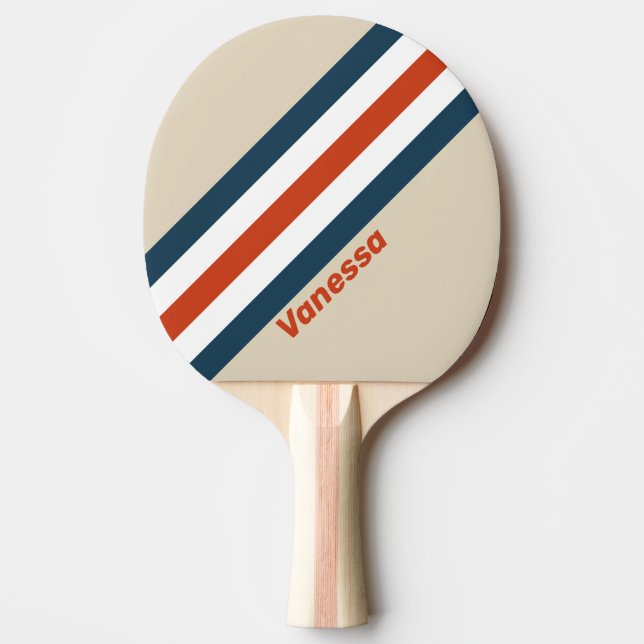 Vintage Flight Deck Randig med namn Pingisracket (Framsidan)