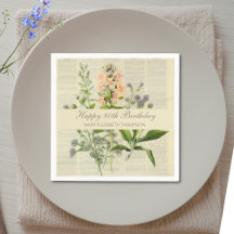 Vintage Floral 80-årsdag