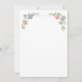 Vintage Floral Anteckningskort