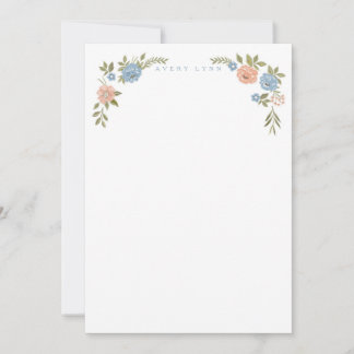 Vintage Floral Anteckningskort