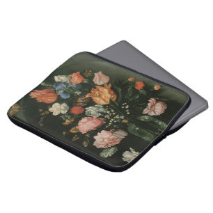 Vintage Floral Barock, Vas med blommor i en nisch Laptop Sleeve