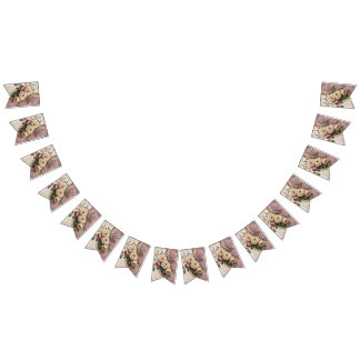 Vintage Floral - Bunting Banner Vimplar