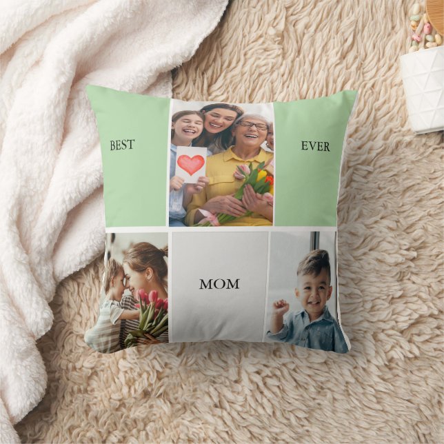 Vintage Floral Collage Photo Mother's Day Kudde (Filt)