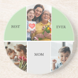 Vintage Floral Collage Photo Mother's Day Underlägg