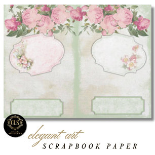 Vintage Floral Ephemera #11 Scrapbook Papper