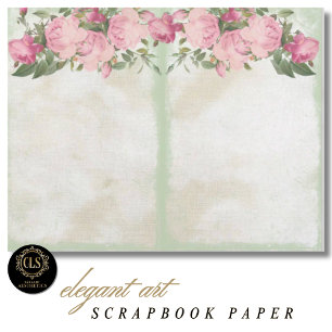 Vintage Floral Ephemera # 12 Scrapbookpapper