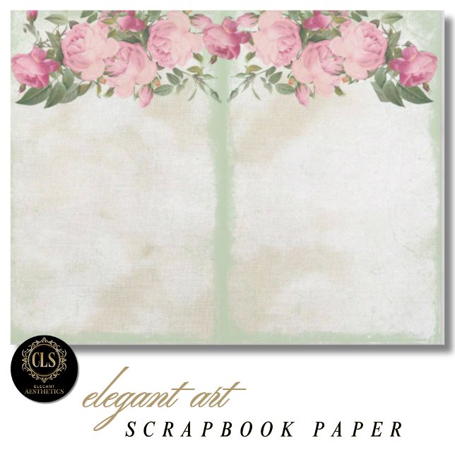 Vintage Floral Ephemera # 12 Scrapbookpapper (Decoupage Paper – Vintage Floral Ephemera 12)