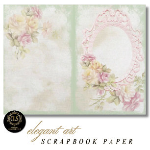 Vintage Floral Ephemera #6 Scrapbookpapper