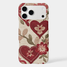 Vintage Floral Heart Phone Case – Romantic style