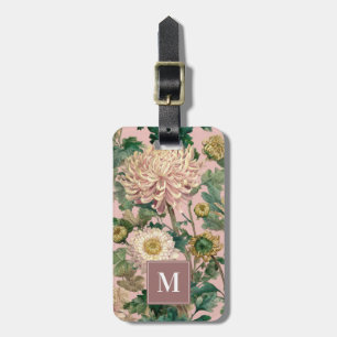 Vintage Floral Luggage Tag Bagagebricka
