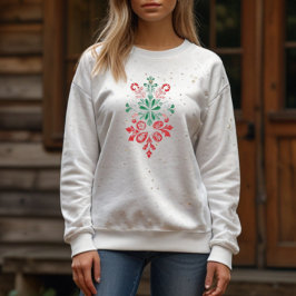 Vintage Floral Ornament - Holiday Design  T Shirt