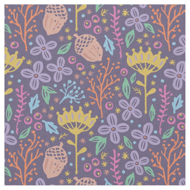 Vintage floral pattern in boho style. tyg (Närbild)