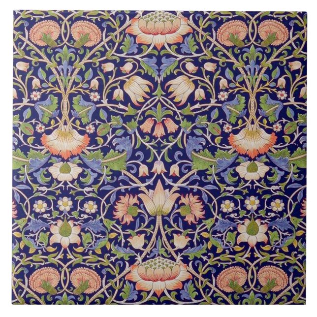 Vintage Floral Pattern, William Morris Kakelplatta (Framsidan)