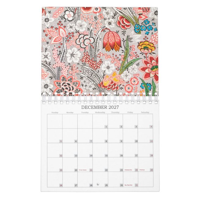 Vintage Floral Patterns Mid-Year / Academic Kalender (Dec 2027)