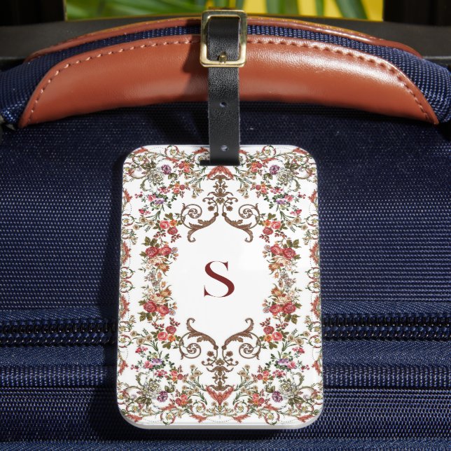 Vintage Floral scrolls    Bagagebricka (Framsida Insitu 2)