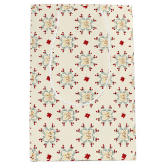Vintage Floral Star Christmas Gift Wrap