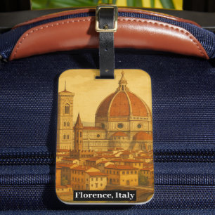 Vintage Florence Italien Duomo Travel Bagagebricka