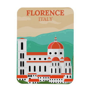 Vintage Florence Italien Travel Souvenir Magnet