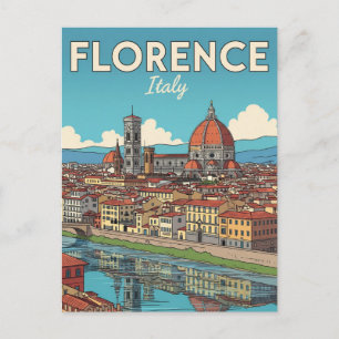 Vintage Florens Italien Resa Vykort