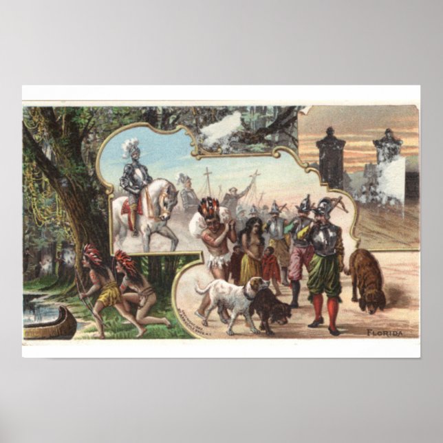 Vintage ’Florida’ Arbuckle Bros-kaffe Poster (Framsidan)