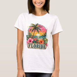Vintage Florida Beach PNG Sunshine State Design T Shirt