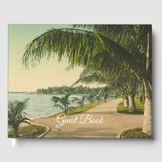Vintage Florida Beach Scene Gästböcker