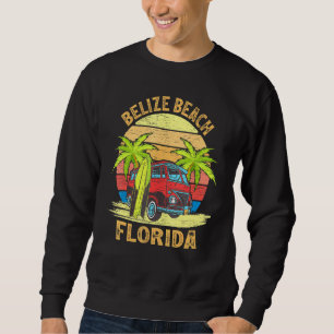 Vintage Florida Belize Beach Lång Ärmad Tröja