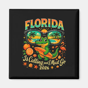 Vintage florida gator surfing retro strand 2026 to magnet