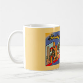 Vintage Florida Hälsning Kaffemugg