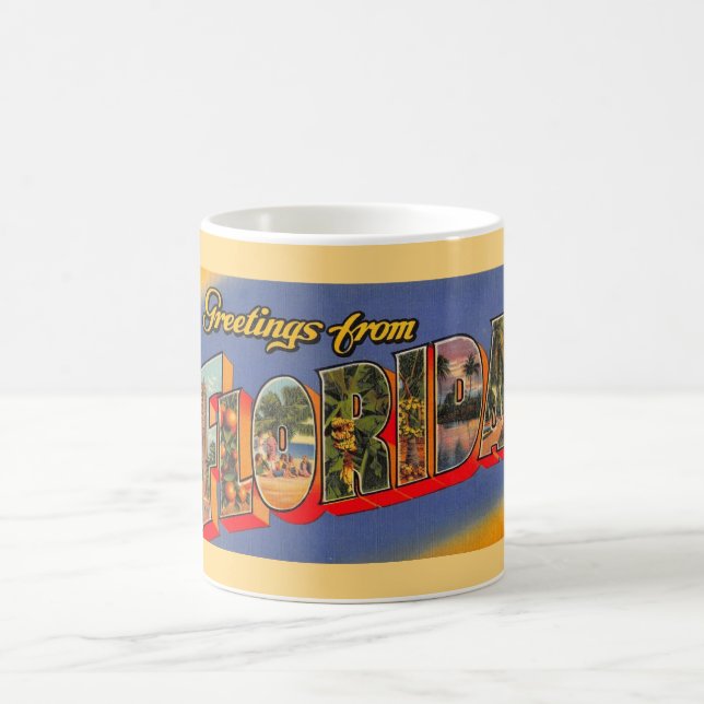 Vintage Florida Hälsningar Kaffemugg (Center)