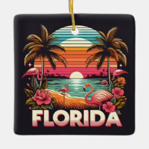 Vintage Florida Julgransprydnad Keramik