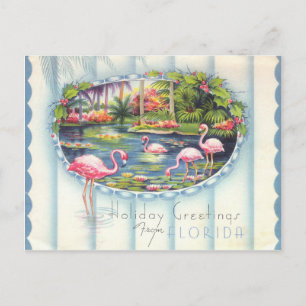 Vintage Florida-julhälsningar Vykort