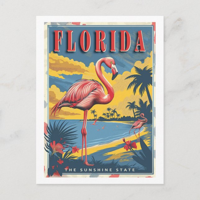 Vintage Florida Paradise Vykort (Framsida)