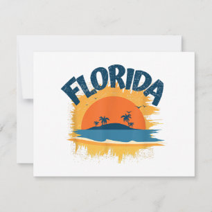 Vintage Florida Retro T-shirt Design Solsken Män K