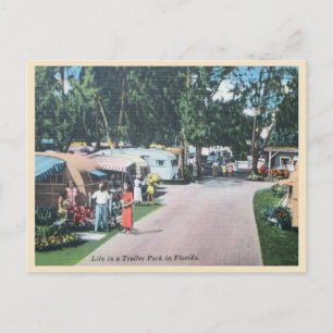 Vintage Florida Trailer Park Vykort