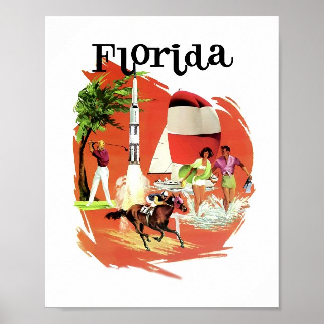 Vintage Florida Travel Poster (Framsidan)