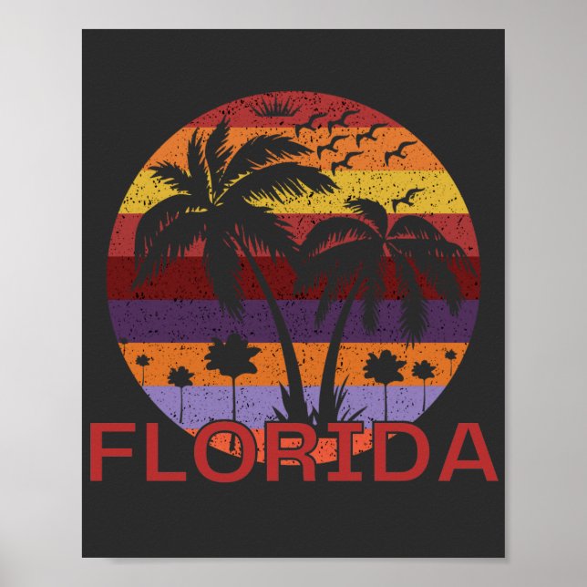 Vintage Florida USA Summer Beach Poster (Framsidan)