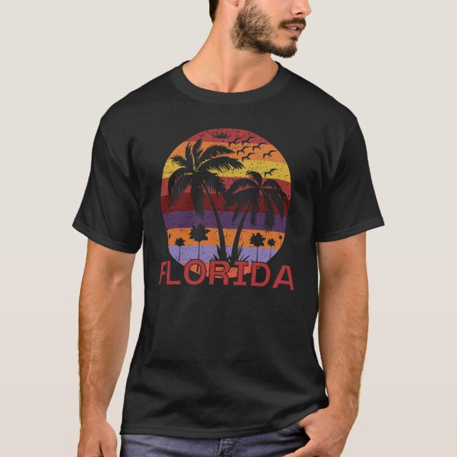 Vintage Florida USA Summer Beach T Shirt (Framsida)