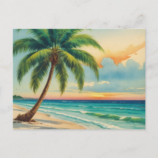Vintage Floridas palmer strand vykort