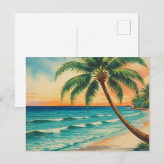 Vintage Floridas palmer strand vykort