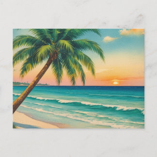 Vintage Floridas palmer strand vykort