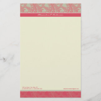 Vintage Flourish Ro Customized Stationery Brevpapper