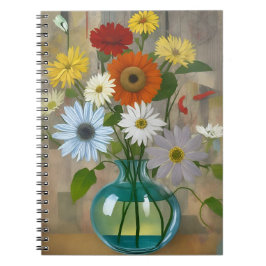vintage flower 1 anteckningsbok
