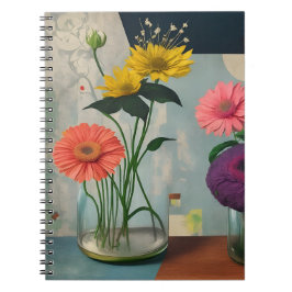 vintage flower 2 anteckningsbok