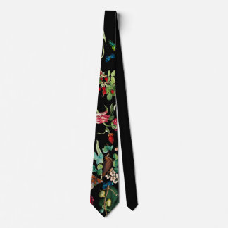 Vintage Flower and Butterfly Neck Tie Slips