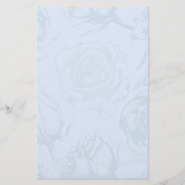 Vintage Flower Bröllop Brevpapper (Framsida)